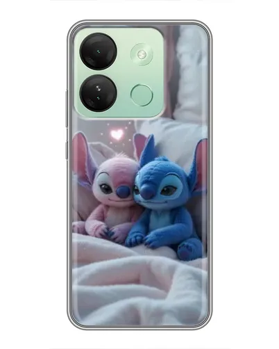 Чехол для Infinix Smart 7 HD с картинкой «Плюшевые Стич Ангел»