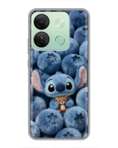 Чехол для Infinix Smart 7 HD с картинкой «Стич и голубика»