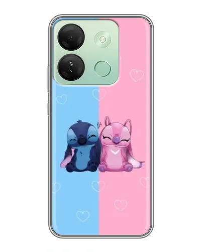 Чехол для Infinix Smart 7 HD с картинкой «Stitch и Angel Love»