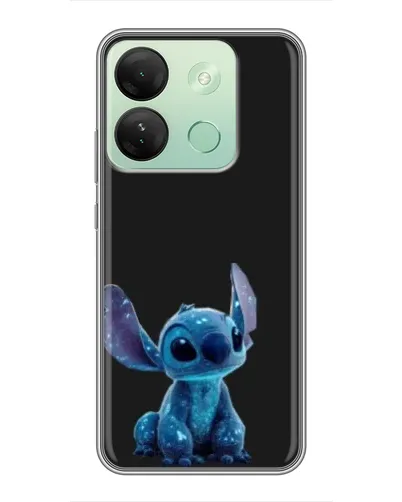 Чехол для Infinix Smart 7 HD с картинкой «Стич на черном»