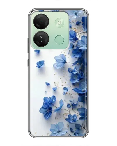 Чехол для Infinix Smart 7 HD с картинкой «Голубой цветочный каскад» Чехол для Infinix Smart 7 HD с картинкой «Голубой цветочный каскад»