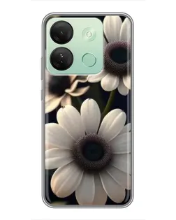 Чехол для Infinix Smart 7 HD с картинкой «Белые маргаритки макро»