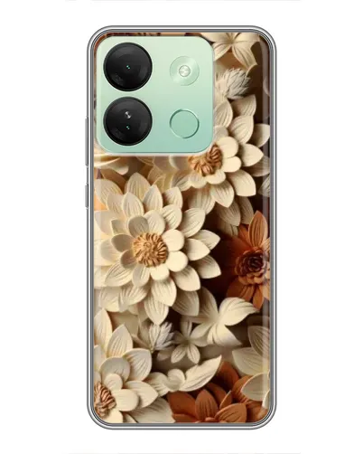 Чехол для Infinix Smart 7 HD с картинкой «Бежевый флористический декор» Чехол для Infinix Smart 7 HD с картинкой «Бежевый флористический декор»