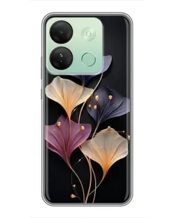 Чехол для Infinix Smart 7 HD с картинкой «Лиловые цветы грации»