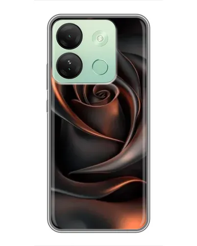 Чехол для Infinix Smart 7 HD с картинкой «Шелковая черная роза» Чехол для Infinix Smart 7 HD с картинкой «Шелковая черная роза»