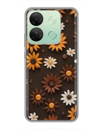 Чехол для Infinix Smart 7 HD с картинкой «Узор из маленьких подсолнухов» Чехол для Infinix Smart 7 HD с картинкой «Узор из маленьких подсолнухов»