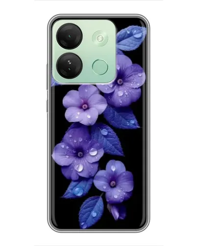 Чехол для Infinix Smart 7 HD с картинкой «Фиолетовые цветы с росою» Чехол для Infinix Smart 7 HD с картинкой «Фиолетовые цветы с росою»
