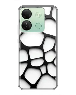 Чохол для Infinix Smart 7 HD з картинкою «Біла об'ємна сітка»