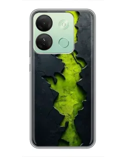 Чохол для Infinix Smart 7 HD з картинкою «Салатовий розлом скелі»