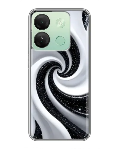Чехол для Infinix Smart 7 HD с картинкой «Черно-белая спираль»