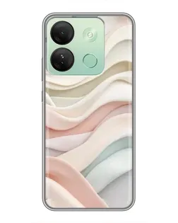 Чехол для Infinix Smart 7 HD с картинкой «Пастельные нежные волны»