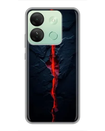 Чехол для Infinix Smart 7 HD с картинкой «Kрасная лавовая трещина»
