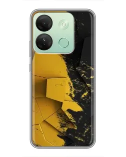 Чехол для Infinix Smart 7 HD с картинкой «Золотые осколки геометрии»