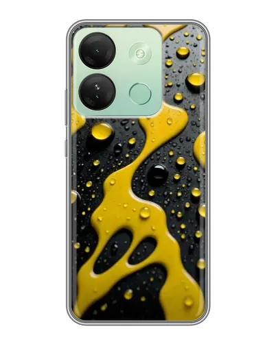 Чехол для Infinix Smart 7 HD с картинкой «Жидкое желтое золото»