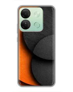 Чехол для Infinix Smart 7 HD с картинкой «Геометрия оранжевых кругов»