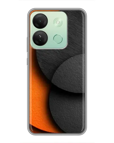 Чехол для Infinix Smart 7 HD с картинкой «Геометрия оранжевых кругов»