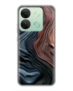 Чехол для Infinix Smart 7 HD с картинкой «Цветные волны каньона»