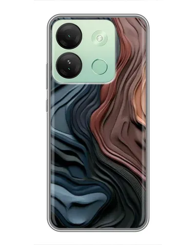 Чехол для Infinix Smart 7 HD с картинкой «Цветные волны каньона»