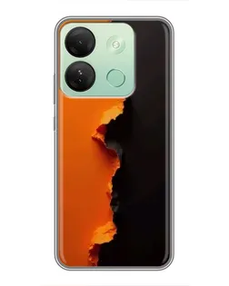 Чехол для Infinix Smart 7 HD с картинкой «Оранжевый разлом»