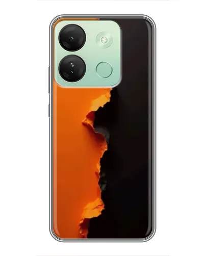 Чехол для Infinix Smart 7 HD с картинкой «Оранжевый разлом»