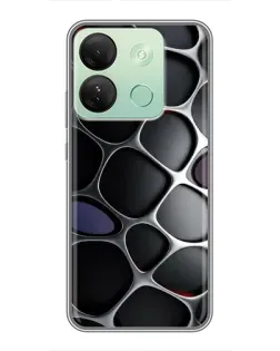Чехол для Infinix Smart 7 HD с картинкой «Объемная темная решетка»