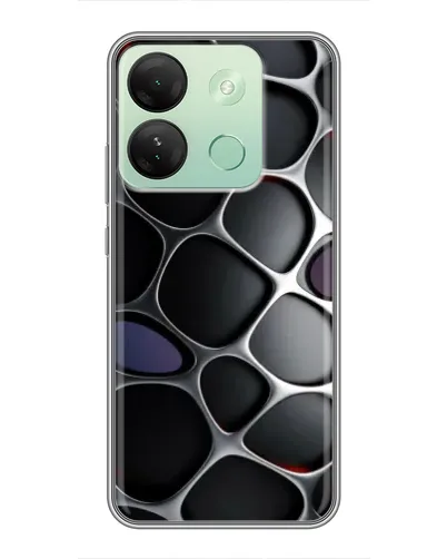 Чехол для Infinix Smart 7 HD с картинкой «Объемная темная решетка»