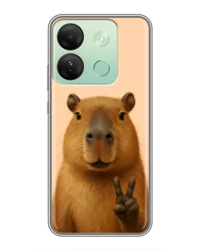 Чехол для Infinix Smart 7 HD с картинкой «Капибара виктория»
