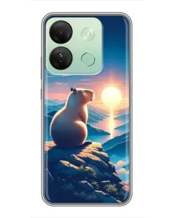 Чохол для Infinix Smart 7 HD з картинкою «Захід сонця з капібарою» Чохол для Infinix Smart 7 HD з картинкою «Захід сонця з капібарою»