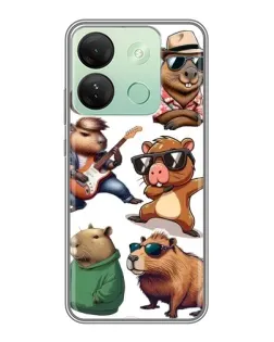 Чохол для Infinix Smart 7 HD з картинкою «Круті капібари музиканти» Чохол для Infinix Smart 7 HD з картинкою «Круті капібари музиканти»