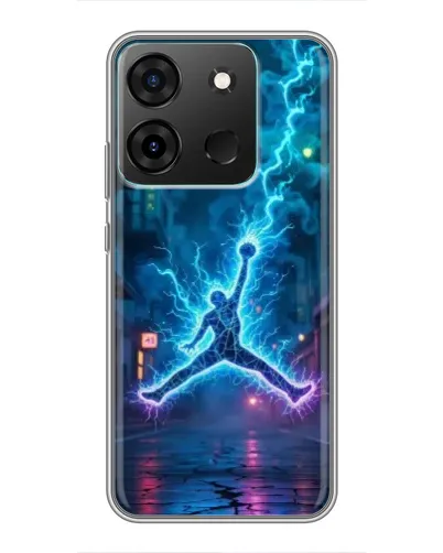 Чехол для Infinix Smart 7 с картинкой «Jordan Gold Jumpman»