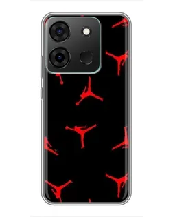 Чохол для Infinix Smart 7 з картинкою «Jordan Red Pattern» Чохол для Infinix Smart 7 з картинкою «Jordan Red Pattern»
