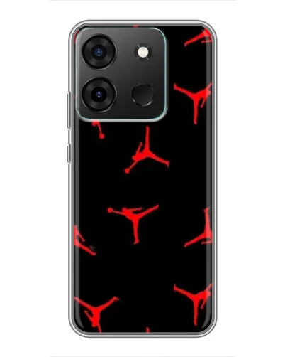 Чехол для Infinix Smart 7 с картинкой «Jordan Red Pattern»