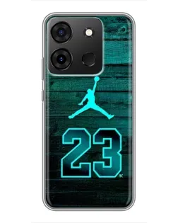 Чехол для Infinix Smart 7 с картинкой «Jordan Cyan 23»