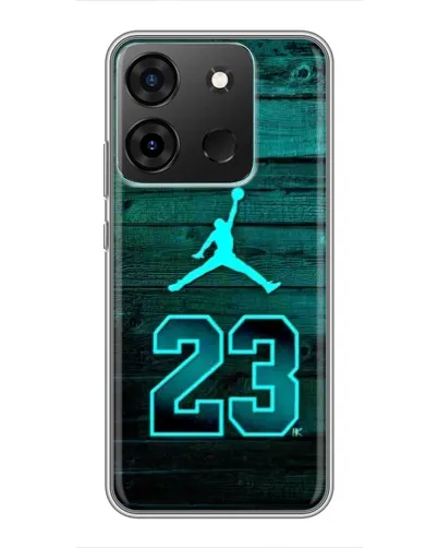 Чехол для Infinix Smart 7 с картинкой «Jordan Cyan 23»