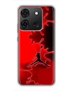 Чехол для Infinix Smart 7 с картинкой «Jordan Red Smoke»