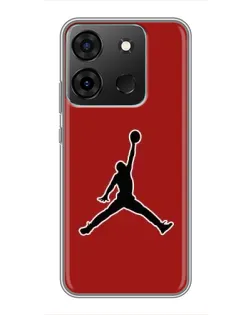 Чехол для Infinix Smart 7 с картинкой «Jordan Red Back»