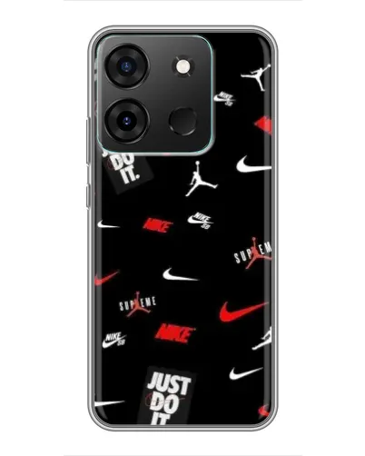Чехол для Infinix Smart 7 с картинкой «Nike Mix Pattern»