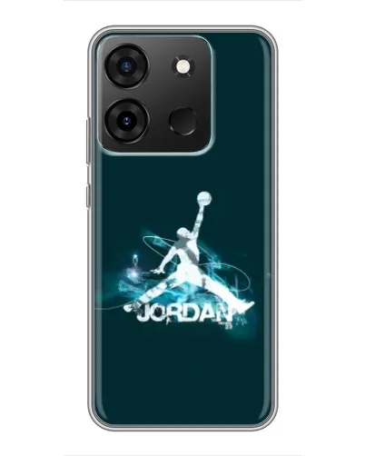 Чехол для Infinix Smart 7 с картинкой «Jordan Blue Fire»