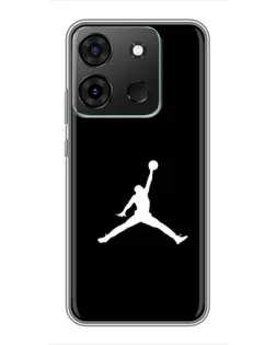 Чехол для Infinix Smart 7 с картинкой «Jordan Silhouette»