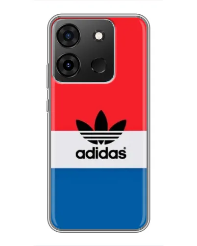 Чехол для Infinix Smart 7 с картинкой «Ретро блоки Adidas»
