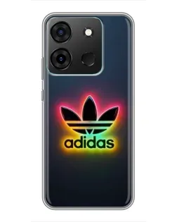 Чехол для Infinix Smart 7 с картинкой «Неоновый Adidas»