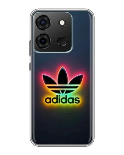Чехол для Infinix Smart 7 с картинкой «Неоновый Adidas»