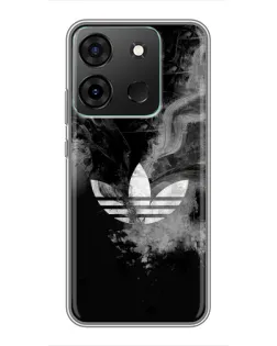 Чехол для Infinix Smart 7 с картинкой «Абстрактный дым Adidas»