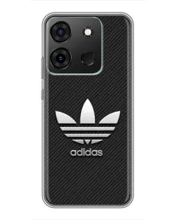 Чехол для Infinix Smart 7 с картинкой «Adidas Карбоновая текстура»