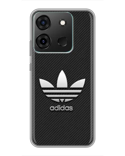 Чехол для Infinix Smart 7 с картинкой «Adidas Карбоновая текстура»