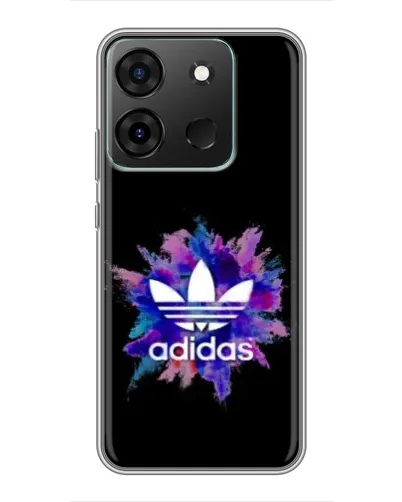Чехол для Infinix Smart 7 с картинкой «Взрыв красок Adidas»