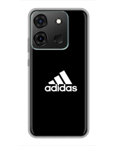 Чехол для Infinix Smart 7 с картинкой «Черная классика Adidas»