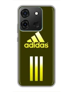 Чехол для Infinix Smart 7 с картинкой «Оливковый градиент Adidas»