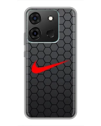 Чехол для Infinix Smart 7 с картинкой «Nike — карбоновая сетка»