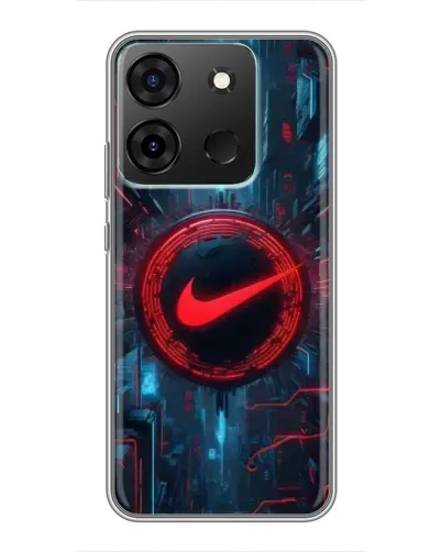 Чехол для Infinix Smart 7 с картинкой «Техногенный стиль Nike»